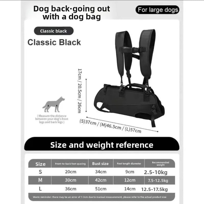 Pet Traction Dog Out Backpack Portable Breathable Backshoulder Crossbody Strap Pet Supplies