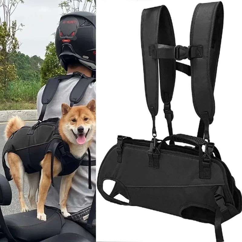 Pet Traction Dog Out Backpack Portable Breathable Backshoulder Crossbody Strap Pet Supplies