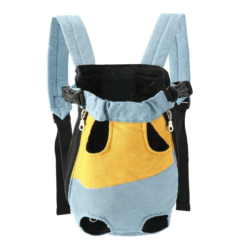 2026 Pet Backpack Outdoor Portable Chest Four-Legged Backpack Dog Cat Travel Breathable Soft Bag