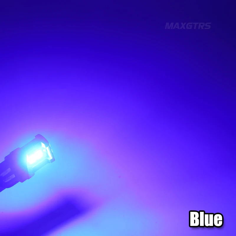 2x W5W 3080 SMD Car T10 LED 194 168 Wedge Replacement Reverse Instrument Panel Lamp White Blue Bulbs For Clearance Lights