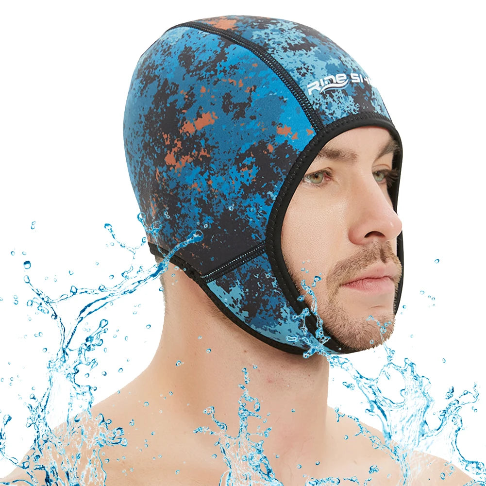 2mm Neoprene Dive Hood Wetsuit Hood Quick Dry Thermal Hood Stretchable Surfing Head Cover for Boating Kayaking Canoeing