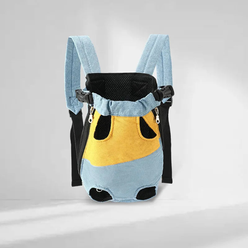 2026 Pet Backpack Outdoor Portable Chest Four-Legged Backpack Dog Cat Travel Breathable Soft Bag